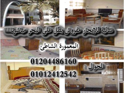 شقة للإيجار فى المعمورة - قسم المنتزه - الإسكندرية
