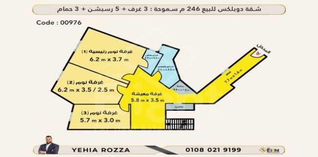 دوبلكس للبيع فى سموحة - قسم سيدى جابر - الإسكندرية