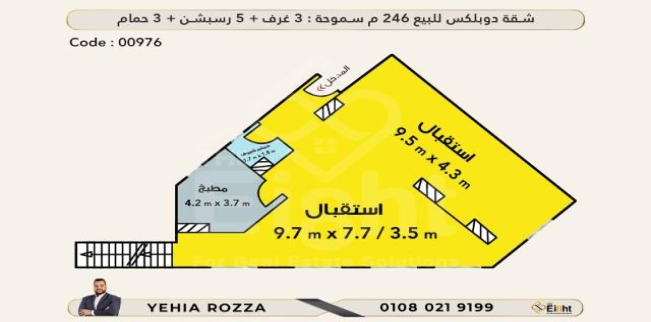 دوبلكس للبيع فى سموحة - قسم سيدى جابر - الإسكندرية